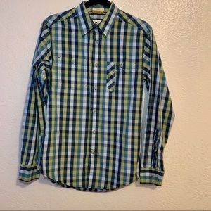 💡Men’s Life Khaki Plaid button up shirt